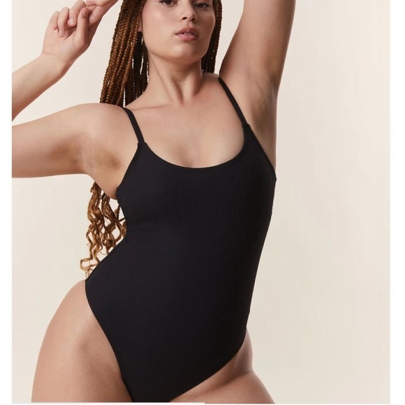 Andie The Amalfi One Piece LT Swimsuit Rib Black size S Tall NWT - Picture 1 of 7